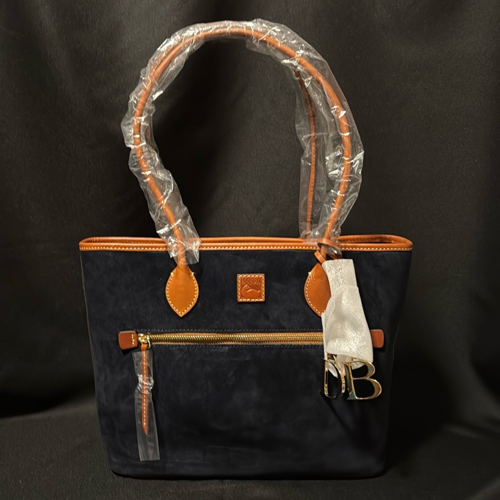 Navy Suede Tote